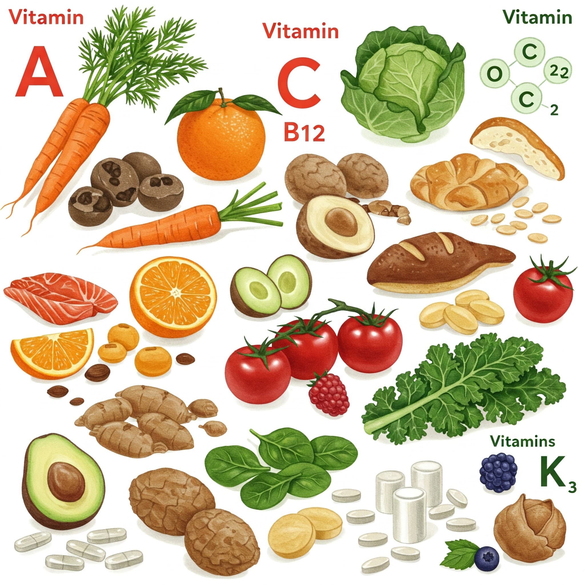 Todo sobre vitaminas: tipos, beneficios y alimentos esenciales